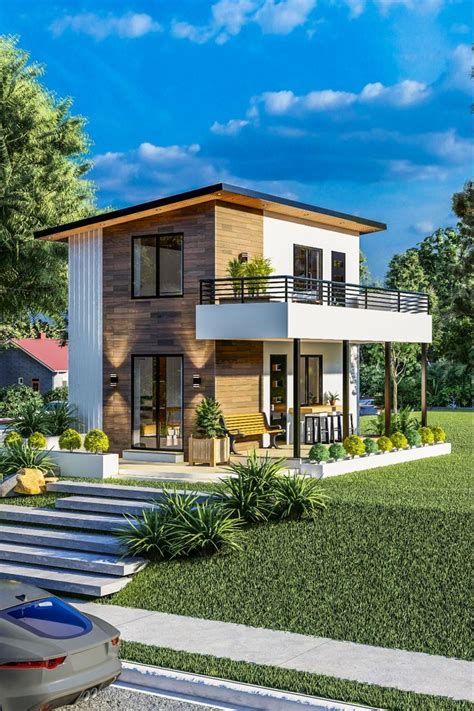 Sharing with you this House Design 4x7 Meters Modern Tiny House With 1 bedroom, 1 bathroom and a ...