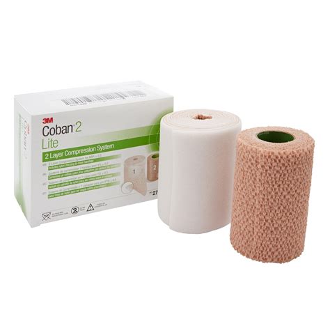 3M Coban Lite 2 Layer Compression Bandages System - Tan/White