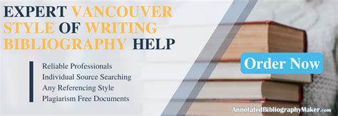 Get Help with Vancouver Bibliography Online