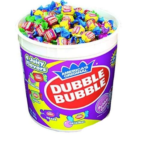 Dubble Bubble 5 Flavors Bubblegum Tub 380 Pieces