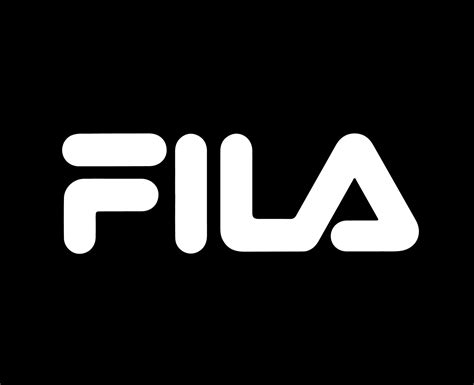 Fila Brand Logo Symbol White Design Clothes Fashion Vector Illustration With Black Background ...