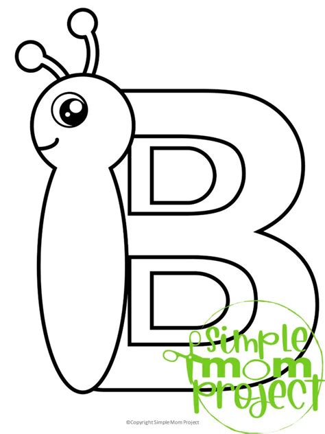 Letter B Printable Coloring Pages