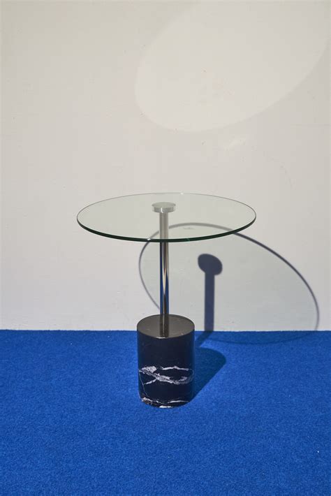 Glass Coffee Table Marble (black) - samuel smalls