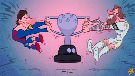 Omar Momani cartoons: Messi vs Sergio Ramos