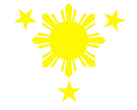 Buy Yellow Philippines 4" Filipino Pilipinas 3 Stars 1 Sun Vinyl Decal ...