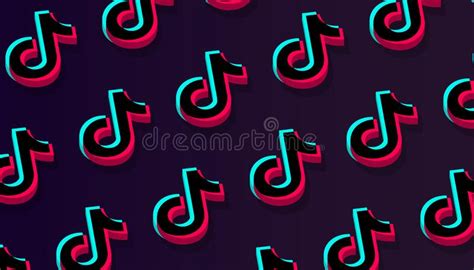 Tiktok Social Network Pattern Background. Vector Illustration. Odessa ...