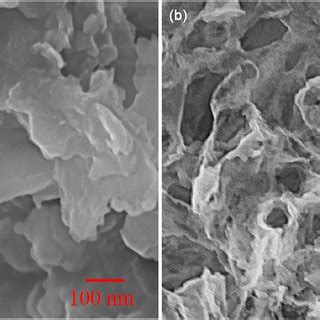 SEM image of (a) pure g-C3N4 and (b) B-doped g-C3N4 nanosheets. | Download Scientific Diagram