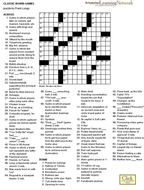 Nyt Sunday Crossword Printable (86+ Images In Collection) Page 1 - Printable Crossword Nyt ...