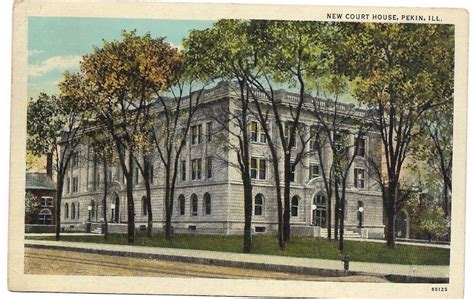 Pekin Illinois New Court House Antique Postcard 1939 | Postcard, Local travel, Pekin illinois