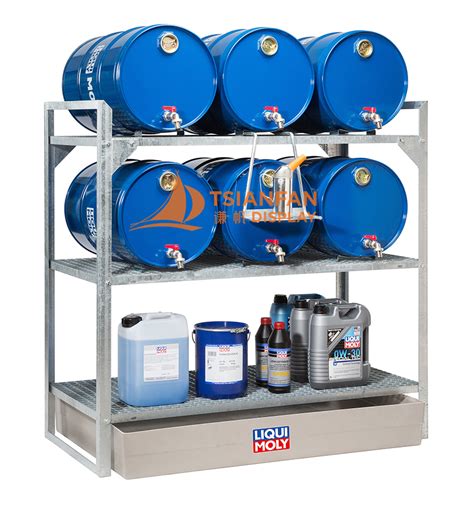 Oil Drum Rack Manufacturers, Engine Oil Display Rack