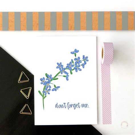 Forget Me Not Card Do Not Forget Me Card Moving Card Friend - Etsy