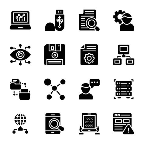 Data Management Flat Icons Set 26970357 Vector Art at Vecteezy