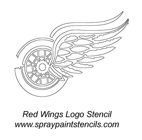 red wings logo stencil - Cruz Queen