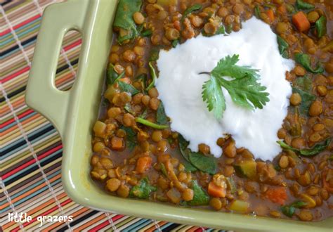 Spicy Lentils and Spinach