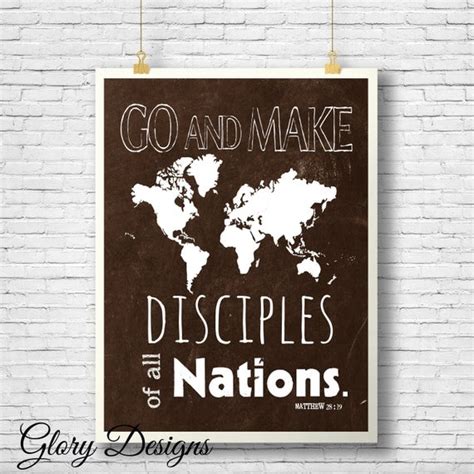 Great Commission printable Bible verse Wall art Printable