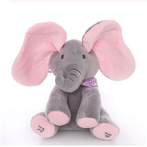 Peek-a-boo Plush Elephant with Singing Feature | Baby plush toys, Boo plush, Elephant plush