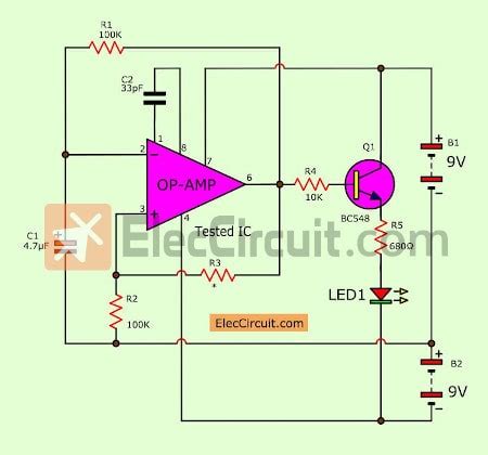 The Op-amp IC tester circuit