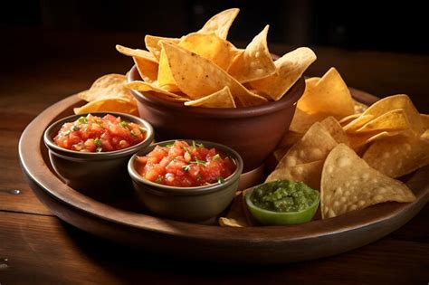 Premium AI Image | Salsa and chips pairing mexican food photo