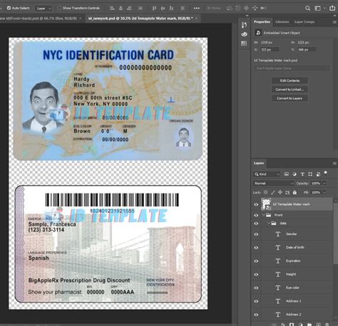 New York ID Card PSD Template | Driving license Template