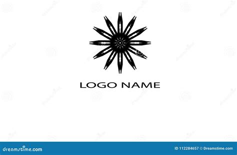 Logo Abstract Circle Black and White Stock Illustration - Illustration of chic, osolated: 112284657