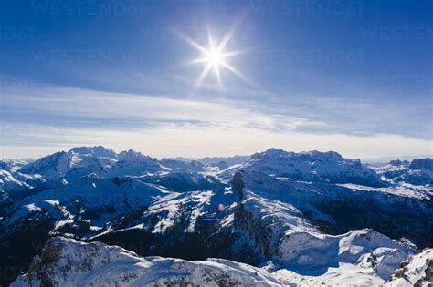 Italian Alps in winter stock photo