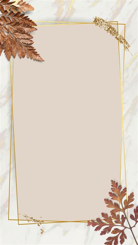 Download premium illustration of Psd marble frame brown leaf by Nunny about abstract frame ...