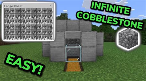 EASY 1.21 AUTOMATIC COBBLESTONE GENERATOR in Minecraft Bedrock (MCPE ...