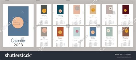 Calendar 2023 Week Starts On Sunday Stock Vector (Royalty Free) 2235264931 | Shutterstock