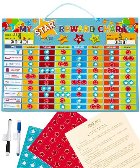 Buy Jaques of London Reward Charts for Children | Magnetic Star Chart ...