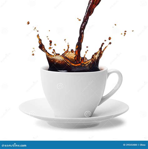 Pouring coffee stock photo. Image of isolated, splash - 39545488
