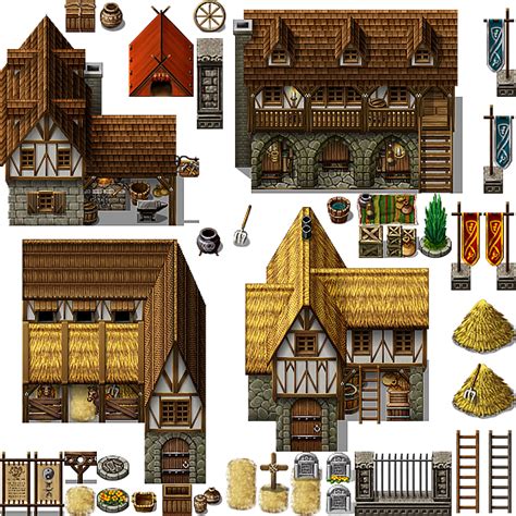 Pixel Art Rpg Houses