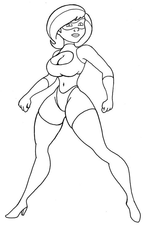 Hot Elastigirl Coloring Pages Coloring Pages