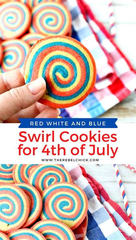 Red White and Blue Swirl Cookies Recipe for 4th of July | Cookie recipes, Favorite pie recipes ...