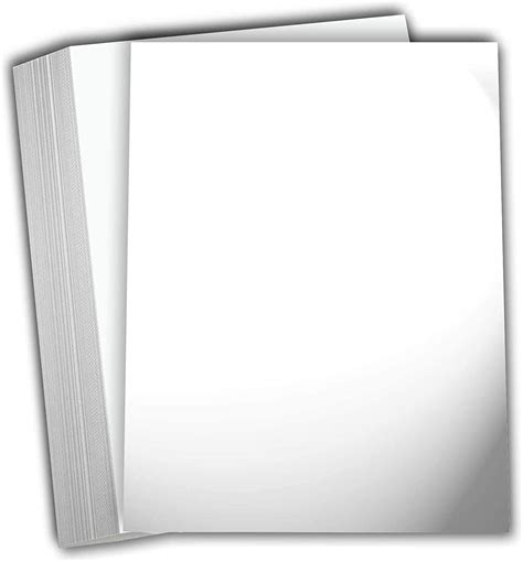 Hamilco White Glossy Cardstock Paper - 8 1/2 x 11" 80 lb Cover Card Stock - 50 Pack : Amazon.in ...