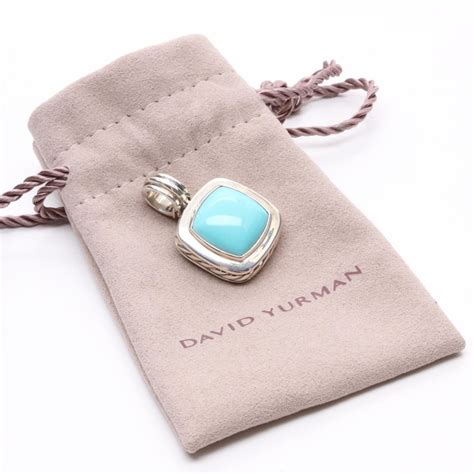 David Yurman "Albion" Sterling Silver Turquoise Pendant | EBTH