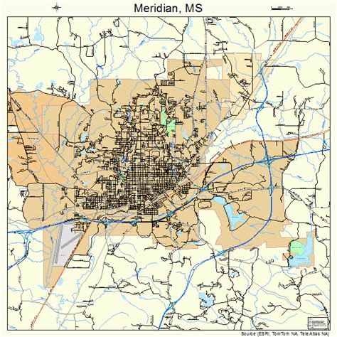 Meridian Mississippi Street Map 2846640