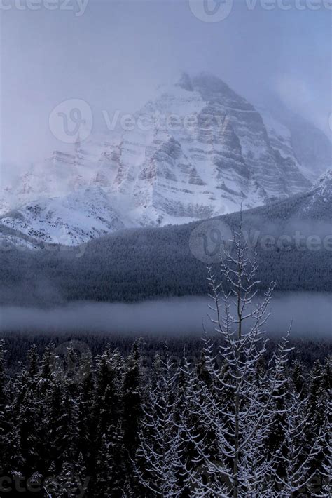 Rocky Mountains in Winter 6032382 Stock Photo at Vecteezy