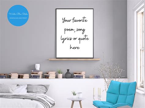 Custom Quote Print Song Lyrics Wall Art Custom Text Print - Etsy