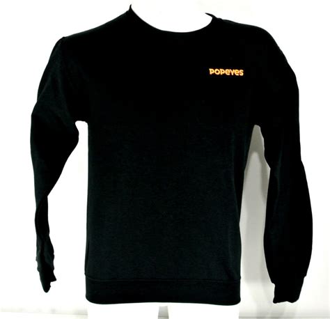 POPEYES LOUISIANA CHICKEN Employee Uniform Sweatshirt Black Size XL NWT