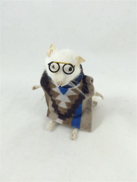 taxidermy mouse anthropomorphic pendleton poncho glasses | Flickr