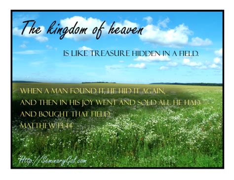 The Kingdom of Heaven is Like…Treasure Hidden in a Field | Seminary Gal ...