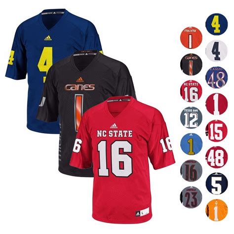 NCAA ADIDAS Collegiate Official Football Jersey Collection for Men ...