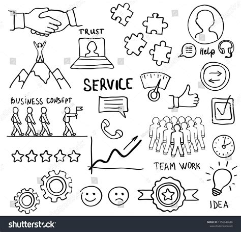 Sketch of Customer Loyalty Service Support Care Trust Tools.Loyalty# ...