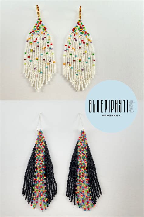 Rainbow Seed Bead Earring Designs, Colorful Statement Earrings | Diy ...