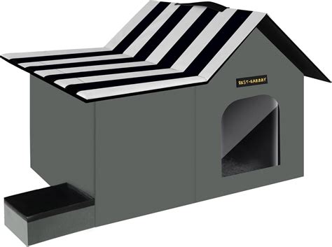 Outdoor Cat House Feral Cat House Insulated with Mat and Clip, Weatherproof | eBay