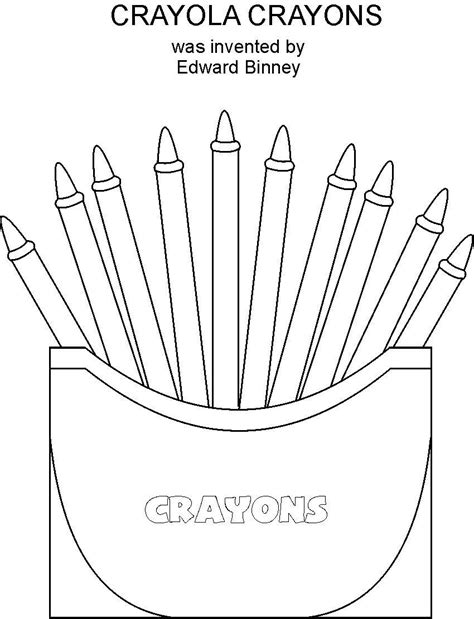 Crayons coloring printable