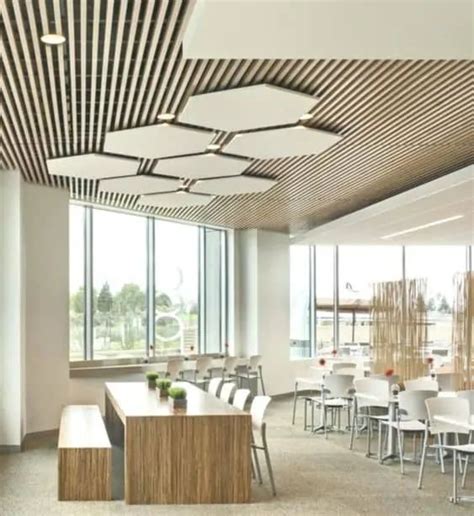 12 Modern Office Ceiling Designs With Trending Pics In 2020 Office Ceiling Design, Wooden ...