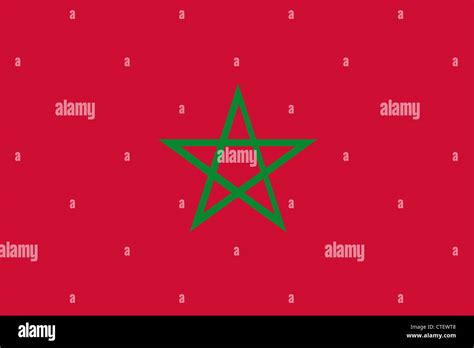 The national flag of Morocco is a North African country bordering the Atlantic Ocean and ...