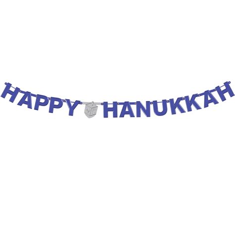 Happy Hanukkah Banner | Blue Hanukkah Banner