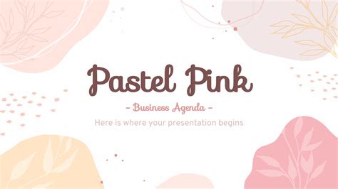 Pastel Pink Business Agenda | Google Slides & PPT Template